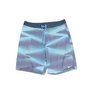 Nike Board Shorts geometric  Grey/Blue men's 36